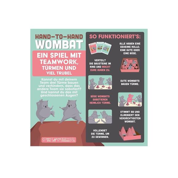 Hand-To-Hand Wombat Party Game by Exploding Kittens ~ AGE 7+ - Picture 2 of 3